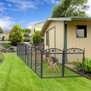 8 Panels DIY Heavy Duty Metal Fence with Waterproof Fertility Pad for Whelping,.