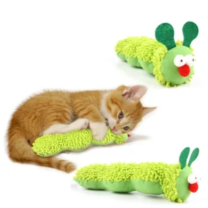 Cat Chew Toy, Caterpillar, Catnip Molar Toy Silvervine Cat Teaser.
